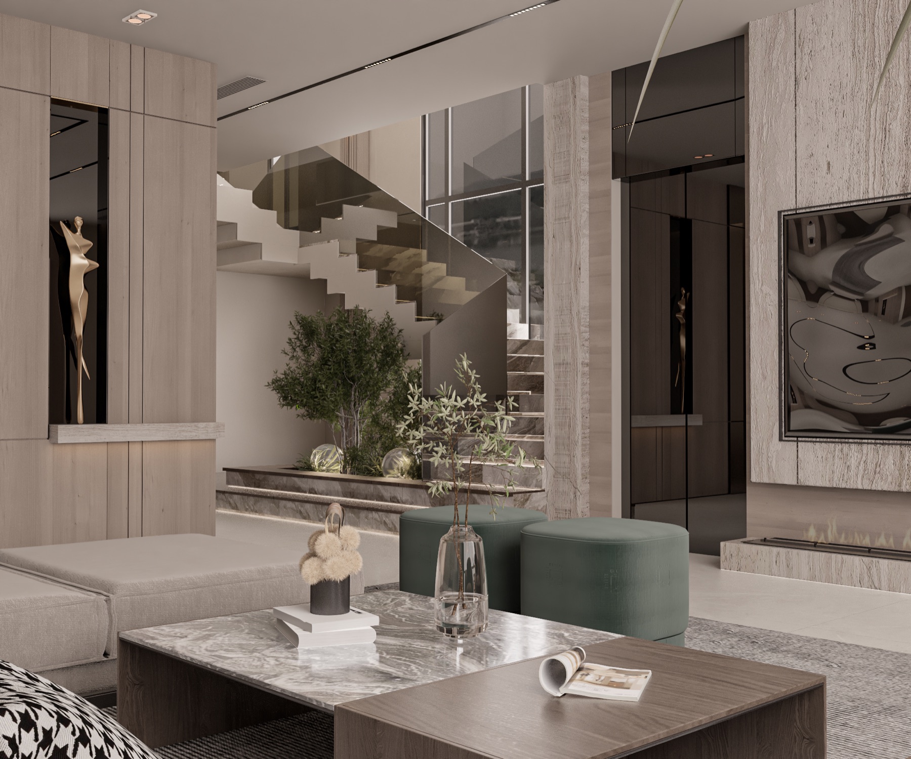 تصميم مجلس سكني راقٍ في الخبر